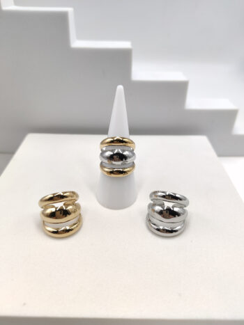 Δαχτυλίδι ατσάλινο τριπλό #552792