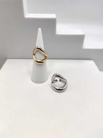 Δαχτυλίδι ατσάλινο σεβαλιέ οβάλ #552995