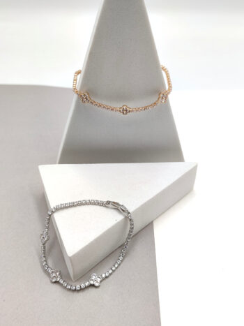 Βραχιόλι επίχρυσο με στρας #703094