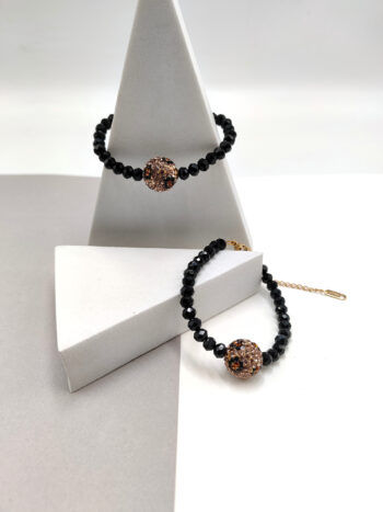 Βραχιόλι με κρύσταλλα & στρας με animal print #753084