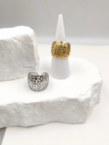 Δαχτυλίδι ατσάλινο διάτρητο #553169