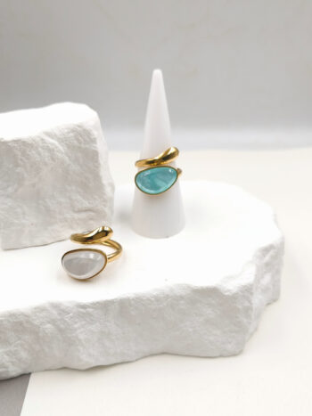 Δαχτυλίδι ατσάλινο με άνοιγμα & ρητίνη #553171