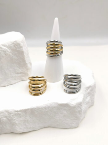 Δαχτυλίδι σεβαλιέ ατσάλινο πολύσειρο #553168