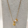 Κολιέ lucky charm ατσάλινο με επίχρυσα μοτίφ & πέρλα #653624